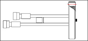 ПОДРОБНАЯ СХЕМА 501-017 Вакуумный ввод на фланце CF40 для датчика измерения скорости напыления, 1Е, 2Ж, Ultratorr соединение линий водяного охлаждения. Фланец CF40, 1 электрическое соединение Microdot – BN, две линии подвода воды 3/16" OD с соединением Ultrtorr на концах трубок.