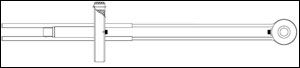 ПОДРОБНАЯ СХЕМА 501-032/L  Вакуумный датчик измерения скорости напыления материалов в вакууме, смонтированный на болтовом вакуумном гермовводе диаметром 2 3/4" Conflat.
