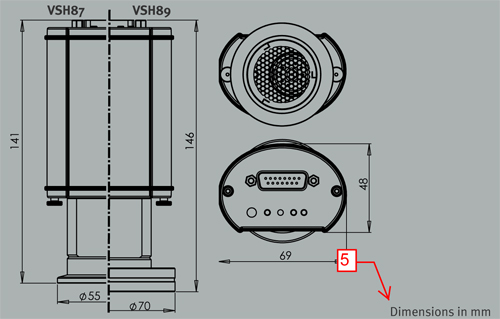 VSH - измерительный вакуумный преобразователь Smartline абсолютное давление  от 1000 до 5 х 10<sup>-10</sup> мбар  