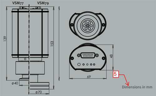 VSM - измерительный вакуумный преобразователь Smartline абсолютное давление  от 1000 до 5 х 10<sup>-9</sup> мбар  