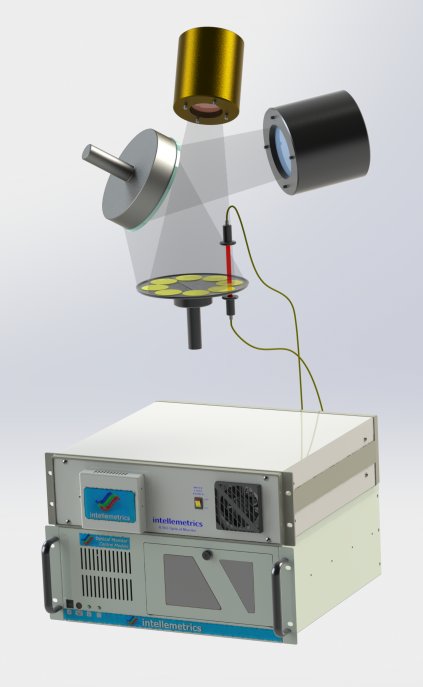 Оптоволоконное контрольное устройство для контроля образцов в ионно-лучевой распылительной системе.